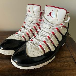 Jordan Play in These - White Varsity Red Mens Basketball Shoes